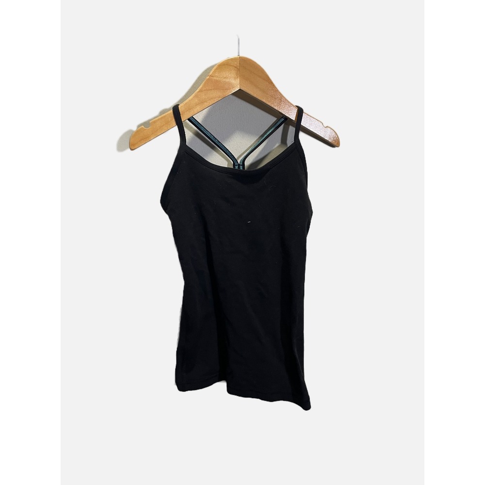 Ivivva Camisole Tank Top Kids‎ 6 Black Teal Racerback Activewear Dance Yoga